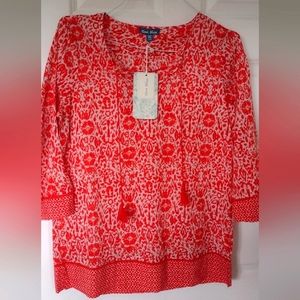 NWT Fleur Bleue woman's M NWT 3/4 length sleeve shirt.